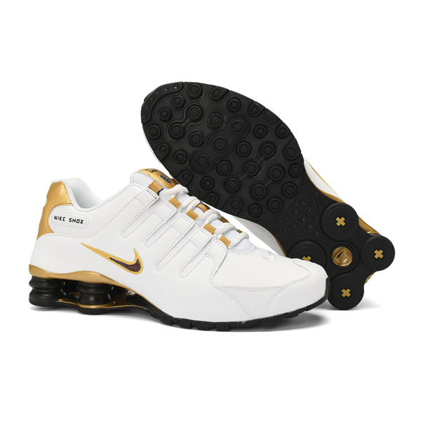Men's Running Weapon Shox NZ White/Gold Shoes 0013